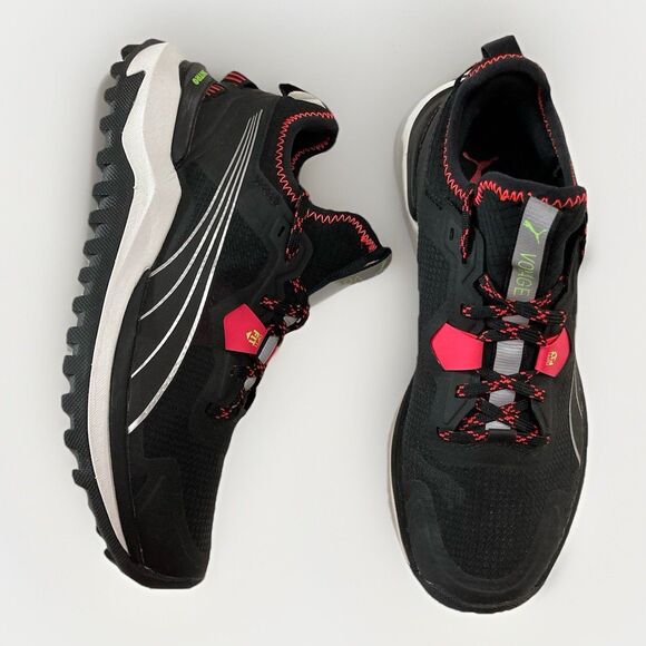 Puma Voyage Nitro Ultra WMS 8.5 Trail Running Shoes Black Sunblaze Silver - Picture 1 of 10